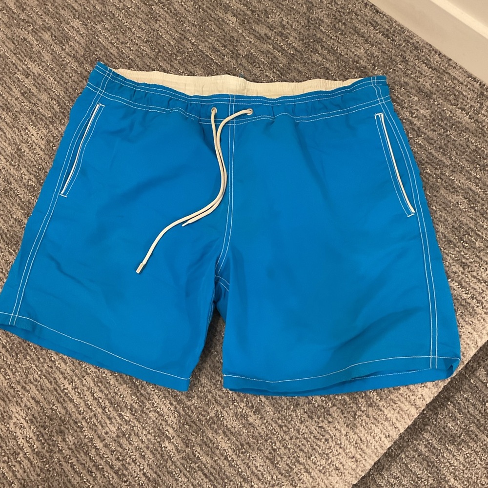 Bugatchi Uomo Vibrant Soft  Blue Swim Trunks